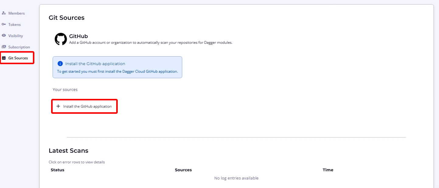 Module repository setup